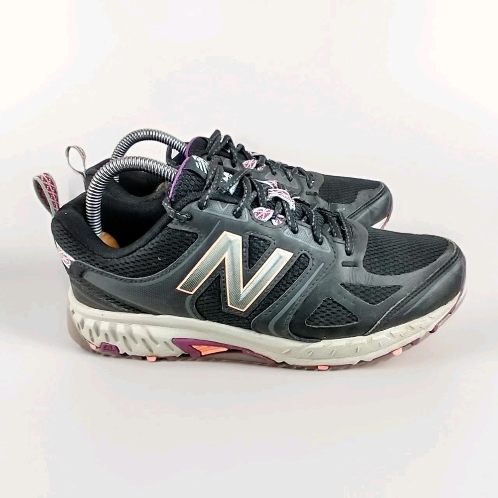 New Balance 412‎ v3 All Terrain Women Black Purple Trail Running Shoes 8.5